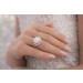 Perlenring Weißgold 750 18K jap. Akoyaperle 9mm Brillanten 0.50ct
