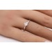 Verlobungsring Platin 950 Solitär Brillant 0.25ct TW VSI 