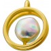 Perlenanhänger Gold 750 18K violett pinke Südsee Perle 