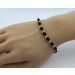 Onyx Armband Gold 585 14K schwarze Edelsteine 11ct Diamanten