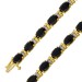 Onyx Armband Gold 585 14K schwarze Edelsteine 11ct Diamanten