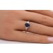 Saphirring Gold 585 14K blauer Edelstein 2.39ct Brillanten 0.12ct 