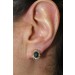 Saphir Ohrstecker Gold 585 14K blaue Edelsteine Brillanten 0.32ct