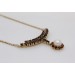 Granat Collier Gold 333 8K rote Edelsteine Akoyaperle Antikschmuck