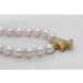 Perlenkette 46cm Gold 585 14K Akoyaperlen Diamanten  