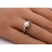 Perlenring Gold 585 Weißgold 14K  Akoyaperle Diamanten Antikschmuck 