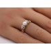 Perlenring Gold 585 14K Akoyaperle Diamanten Antikschmuck