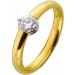 Spannring Gold 750 18K Solitär Brillant 0.50ct Niessing