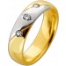 Brillantring Gelbgold 585 Bicolor  Weissgold 14K Diamanten 0.06ct.
