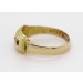 Rubinring Gelbgold 750 18K roten Edelsteine Diamanten Antikschmuck