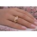 Rubinring Gelbgold 750 18K roten Edelsteine Diamanten Antikschmuck