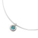Blautopas Halsreif Sterling Silber 925 ozeanblauer Edelstein 1.73ct