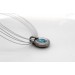 Blautopas Halsreif Sterling Silber 925 ozeanblauer Edelstein 1.73ct