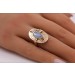 Damenring Gold 585 14K synth. Mondstein 2.0ct. Antikschmuck