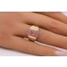 Rubin Damenring Gold 585 14 Karat pinke Edelsteine 1.10ct 