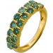 Smaragd Ring Gold 585 14 Karat grüne Edelsteine 1.28ct 