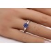 Tansanit Ring Platin 950 purple violett Edelstein 1.45ct 
