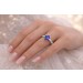 Tansanit Ring Platin 950 purple violett Edelstein 1.45ct 