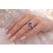 Tansanit Ring Platin 950 purple violett Edelstein 1.6ct 