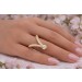 Diamantring Gold 585 14 Karat Brillanten 0.67ct  V-Design