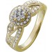 Diamantring Halo Gold 585 14 Karat Brillanten 1.1ct