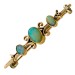 Opal Brosche Gold 585 fluoreszierende Edelstein 1.4ct Antikschmuck