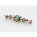 Opal Brosche Gold 585 fluoreszierende Edelstein 1.4ct Antikschmuck