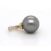 Tahiti Perlenanhaenger Gold 585 14K Tahiti Perle 13mm Brillanten Einhängeclip