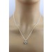 Diamantanhänger Weissgold 585 14K blaue weiße Diamanten