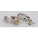 Halbcreolen Platin 950 Gold 750 18K Brillanten 0.12ct Antikschmuck