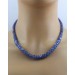 Tansanit Kette Silber 925 blau violette Edelsteine 8.8-4.8mm