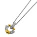 Brillantkette Collier Gold 750 18K Platin 950 Brillanten 0.07ct