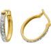 Diamant Creolen Gold 585 14 Karat Diamanten 0.09ct 