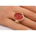 Siegelring Gold 585 14K rostroter Karneol Edelstein 11.8ct. Antikschmuck