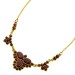 Granatcollier Gold 333 8K rote Edelsteine Antikschmuck