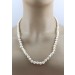Perlenkette 60cm Akoyaperlen 9.1-6.2mm Silber 835 Antikschmuck