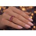 Rubin Ring Gold 585 14 Karat rot pinke Edelsteine 2.6ct