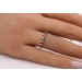 Memoire Ring Gold 585 14K rote Rubine grüner Smaragd blaue Saphire 