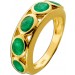 Smaragd Ring Gold 585 14 Karat grüne Edelsteine 1.75ct