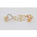Herz Ohrstecker Gold 585 14 Karat Diamanten 0.05ct 