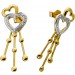 Herz Ohrstecker Gold 585 14 Karat Diamanten 0.05ct 
