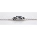 Saphir Armband Weissgold 585 14K blaue Edelsteine Diamanten 0.03ct 