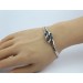 Saphir Armband Weissgold 585 14K blaue Edelsteine Diamanten 0.03ct 