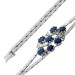 Saphir Armband Weissgold 585 14K blaue Edelsteine Diamanten 0.03ct 