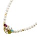 Perlenkette Akoyaperlen 6-5.4mm  Amethyst Aquamarin Peridot Brillanten