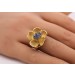 Saphir Ring Gold 750 18 Karat blaue Edelsteine 0.60ct Antikschmuck