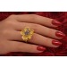 Saphir Ring Gold 750 18 Karat blaue Edelsteine 0.60ct Antikschmuck