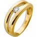 Solitärring Gold 585 14 Karat Brillant Diamant 0.12ct 