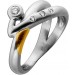 Brillantring Platin 950 Gold Brillanten 0.16ct Antikschmuck