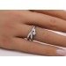 Brillantring Platin 950 Gold Brillanten 0.16ct Antikschmuck